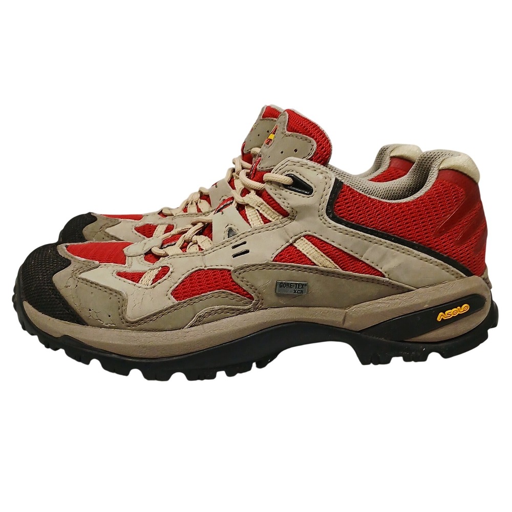 Asolo Womens Epic XCR Gore-Tex Hiking Shoes Red Tan Synthetic Size 8.5